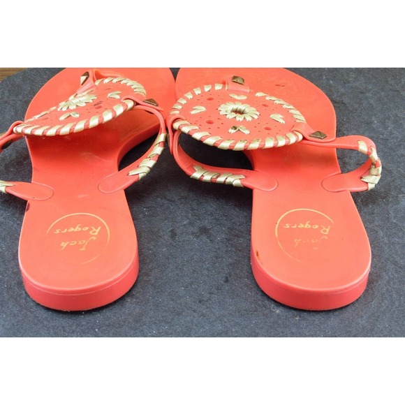 Jack Rogers Sz 8 M Salmon Thong Synthetic Women Sandals - Picture 5 of 7
